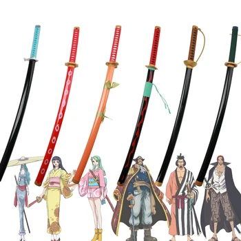 새로운 검 Roronoa Zoro Katana Gol·D·Roger Shanks Kin'emon 무기 코스프레 Scabbard Anime Prop Teen Toy Gift