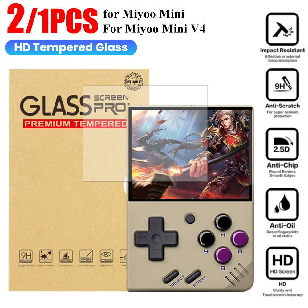 HD Hard Tempered Glass Protective Film Screen Protector Cover for Miyoo Mini / Miyoo Mini V4 Game Console Protection Accessories