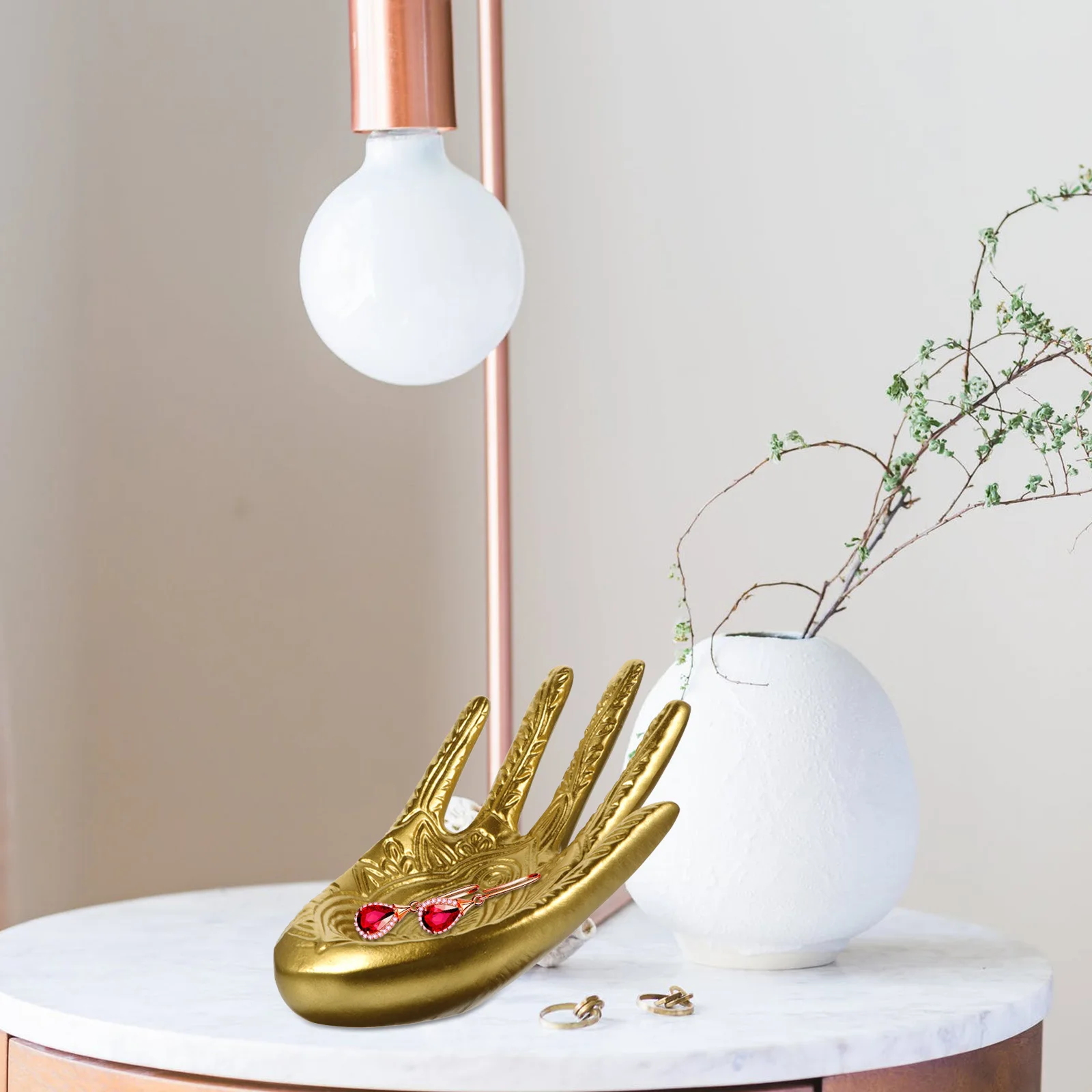 Buddha Bead Necklace Rack Hand Shaped Jewelry Holder Resin Display Stand For Earrings Bracelets Ring Organizer Home Decor