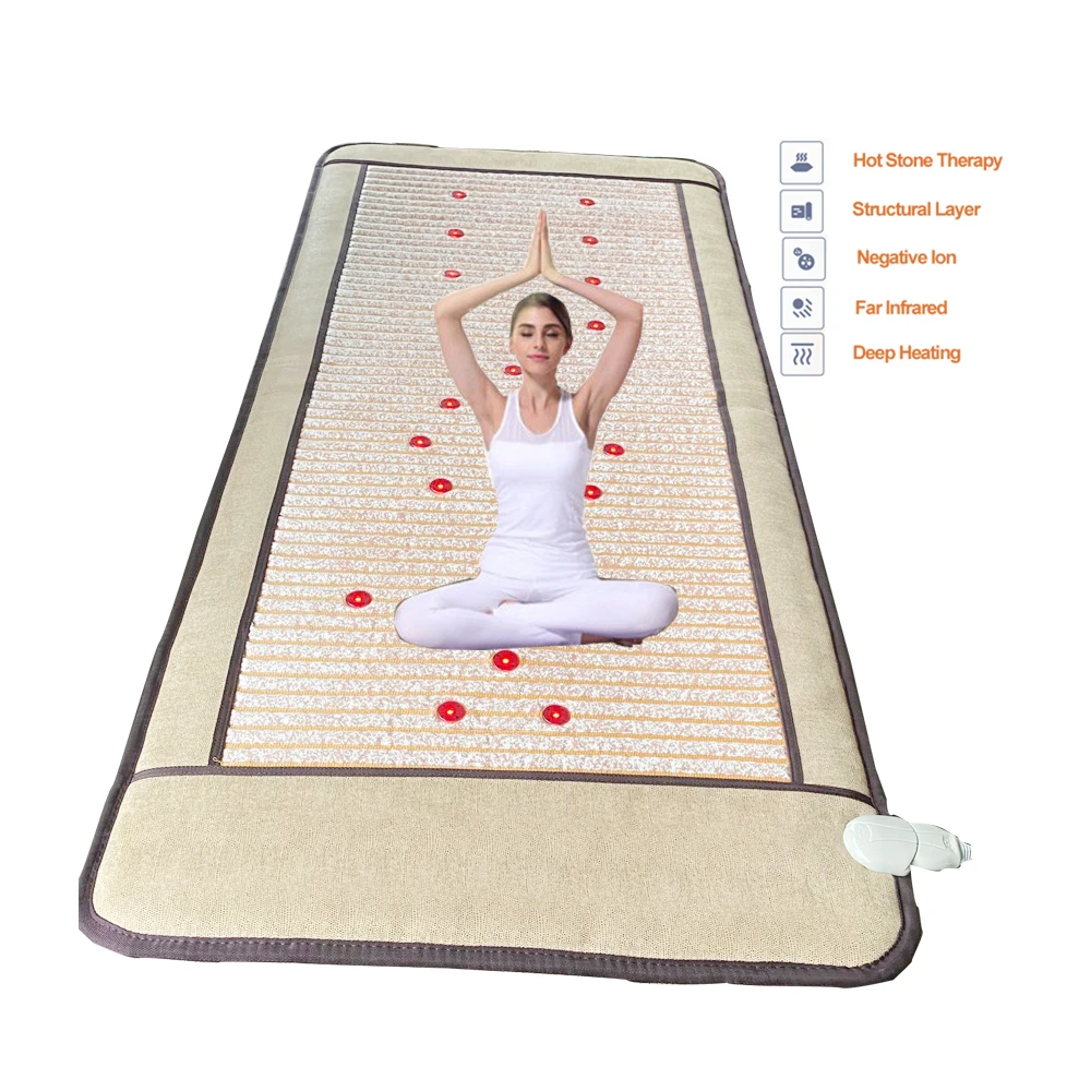 

Premium Full Body Bio energy bed tourmaline mattress Pemf magnetic far infrared heating pad photon mat with competitive price