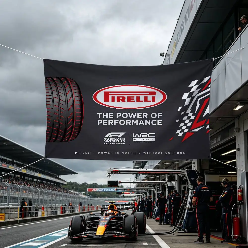 Bandera de PIRELLI MOTO, 120g, Poliéster, Impresión por Sublimación, Duradera, Decoración para el Hogar, Regalo