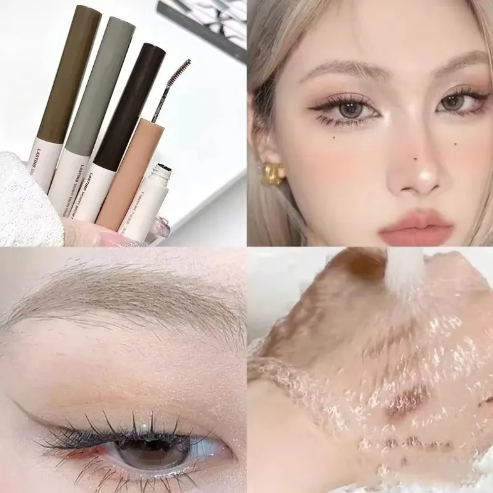 ครีมย้อมคิ้วติดทนนานจากธรรมชาติ แห้งเร็ว สีน้ำตาลเทา เจลย้อมสีกันน้ำ ช่วยเพิ่มความคมชัดให้คิ้ว เครื่องสำอาง