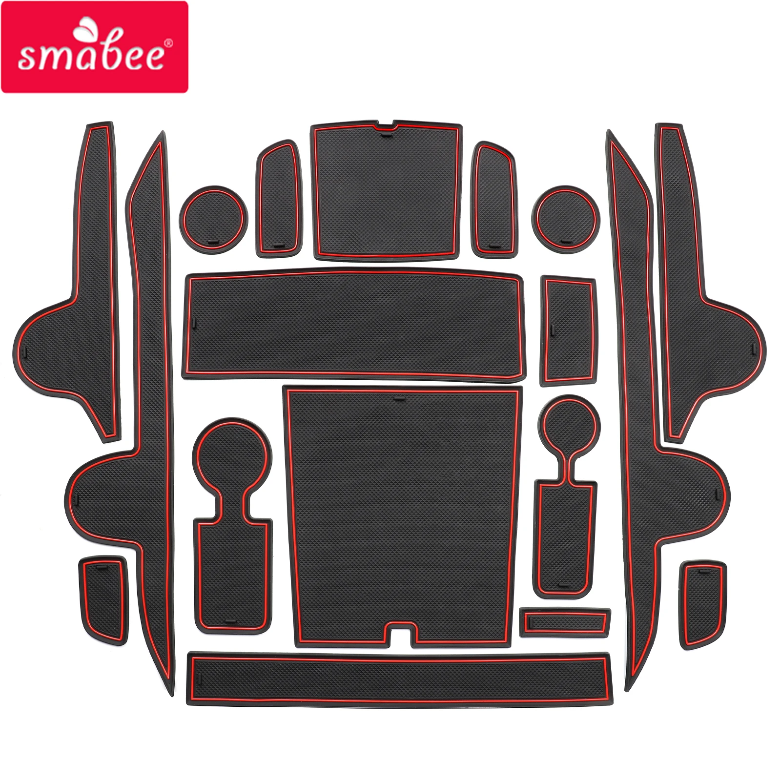 

Smabee Car Gate Slot Cup Mat for Hyundai SantaFe 2023 2024 Anti-Slip Door Groove Pad Non-Slip Interior Accessories Coaster