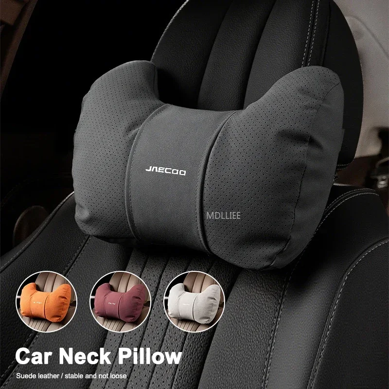 For Chery Jaecoo J7 7 8Pro 2023 2024 Phev 2025 Suede Leather Car Neck Pillows Breathable Headrest Car Seat Neck Protector Pillow view 2