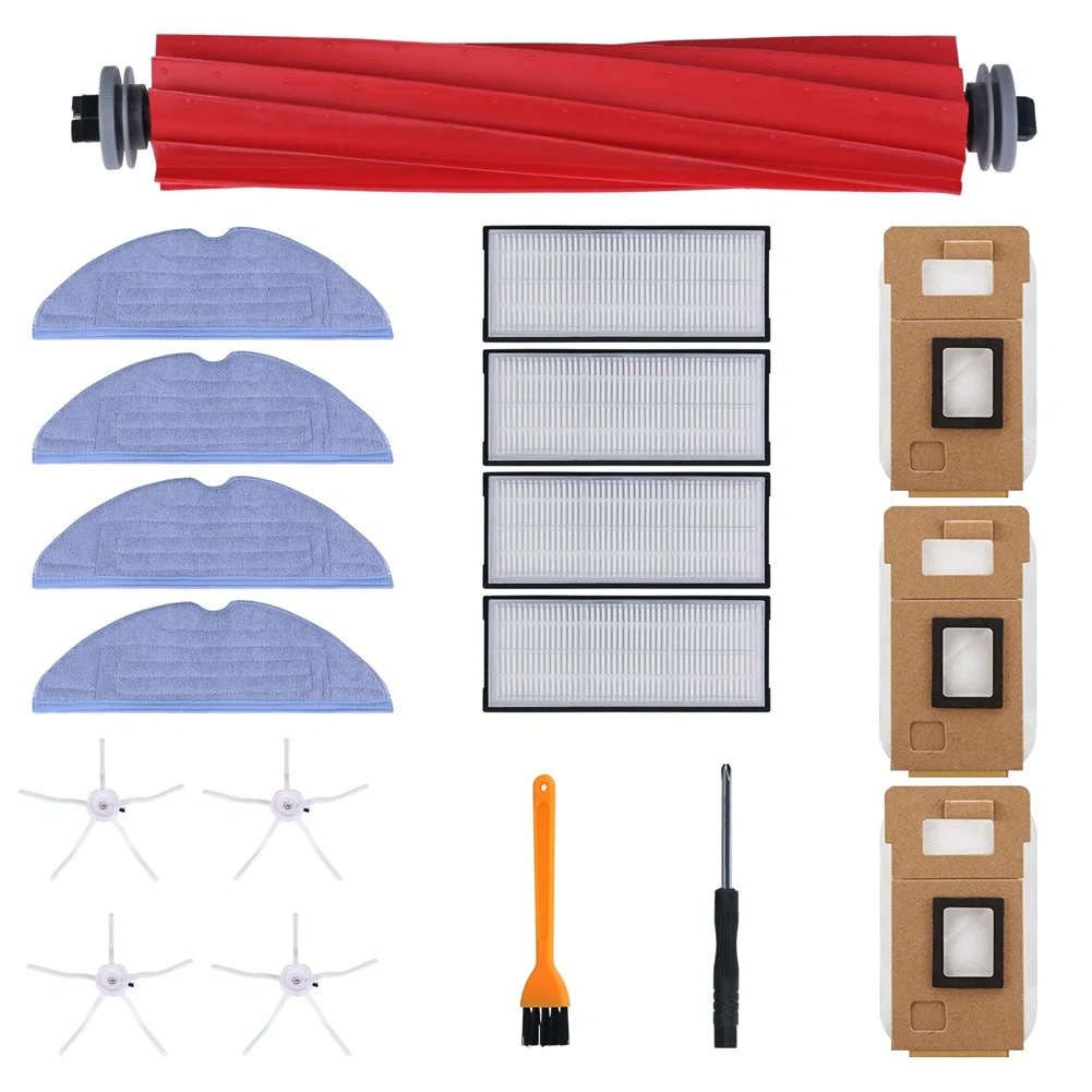 ชุดแปรงหลัก แปรงข้าง ไส้กรอง HEPA รุ่น TCF-1 ใช้ได้กับเครื่องดูดฝุ่น Roborock S7 S7 Plus T7S อะไหล่เปลี่ยนทดแทน