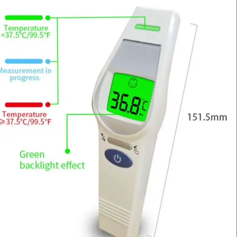 Termômetro infravermelho sem contato, pistola digital, scanner para cuidados com o bebê, testa, cor, teste de febre, monitor de temperatura