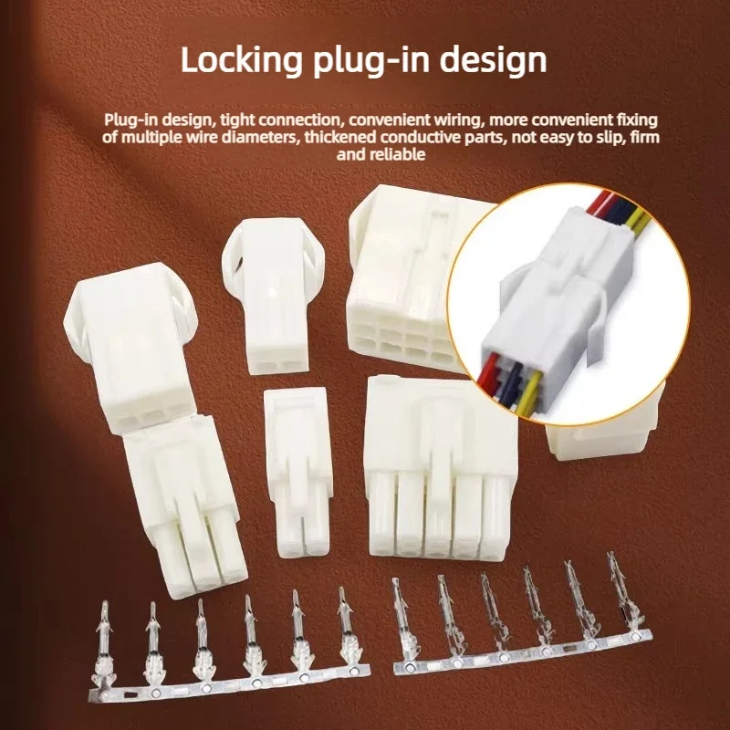 

EL-2P/3P/4P/9P-15P 4.5 Pitch Connector Male/Female Mating Locking Terminals with Tab Head for Electronics