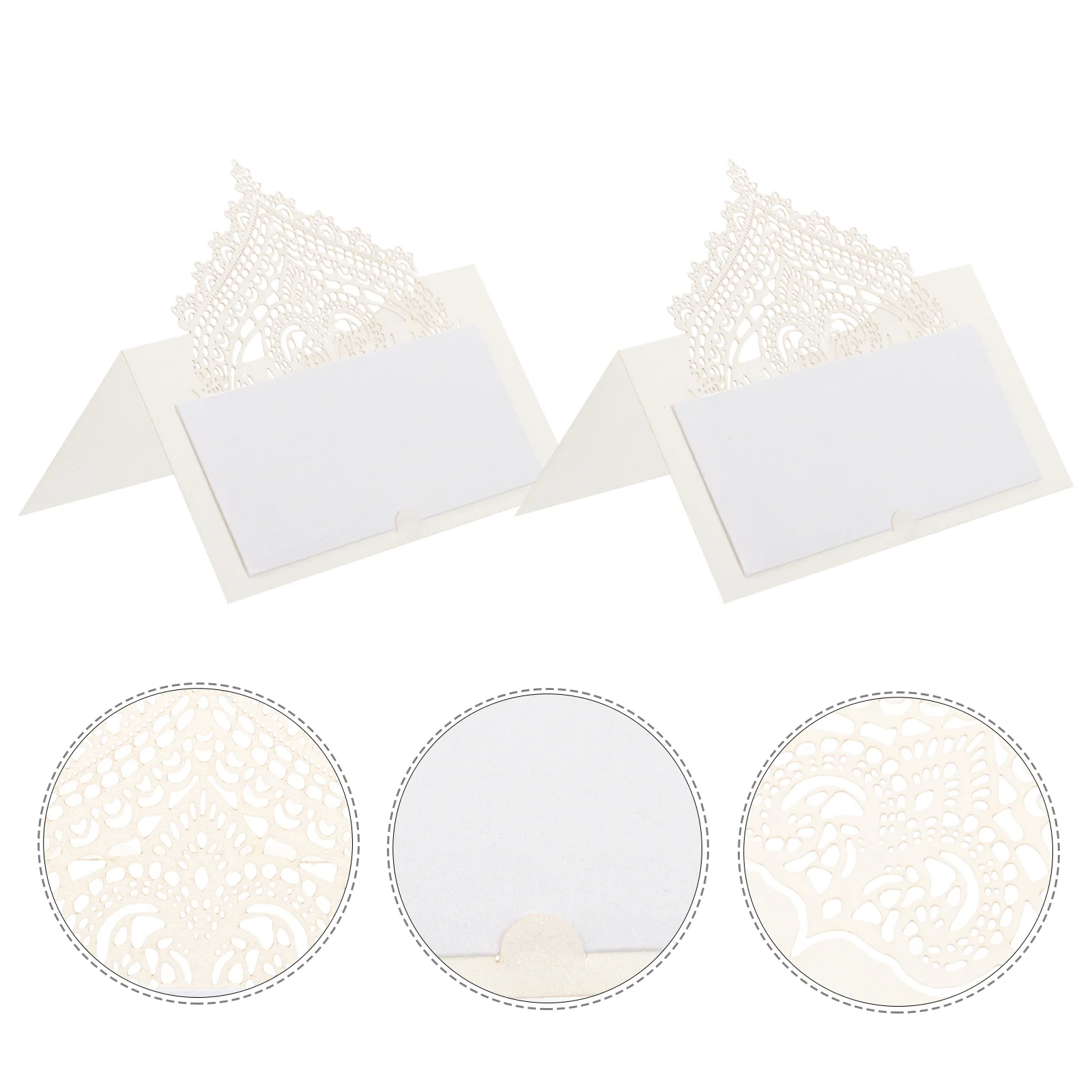 

50Pcs Elegant Wedding Place Cards 3D Lace Paper Table Seating Cards for Dinner Party Banquets Decoration Wedding Tent Place Card
