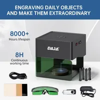 DAJA DJ6 Mini CNC DIY Laser Engraver 3W DIODE APP Controlled Portable Logo Mark Printer MDF Plywood Laser Engraving Machine