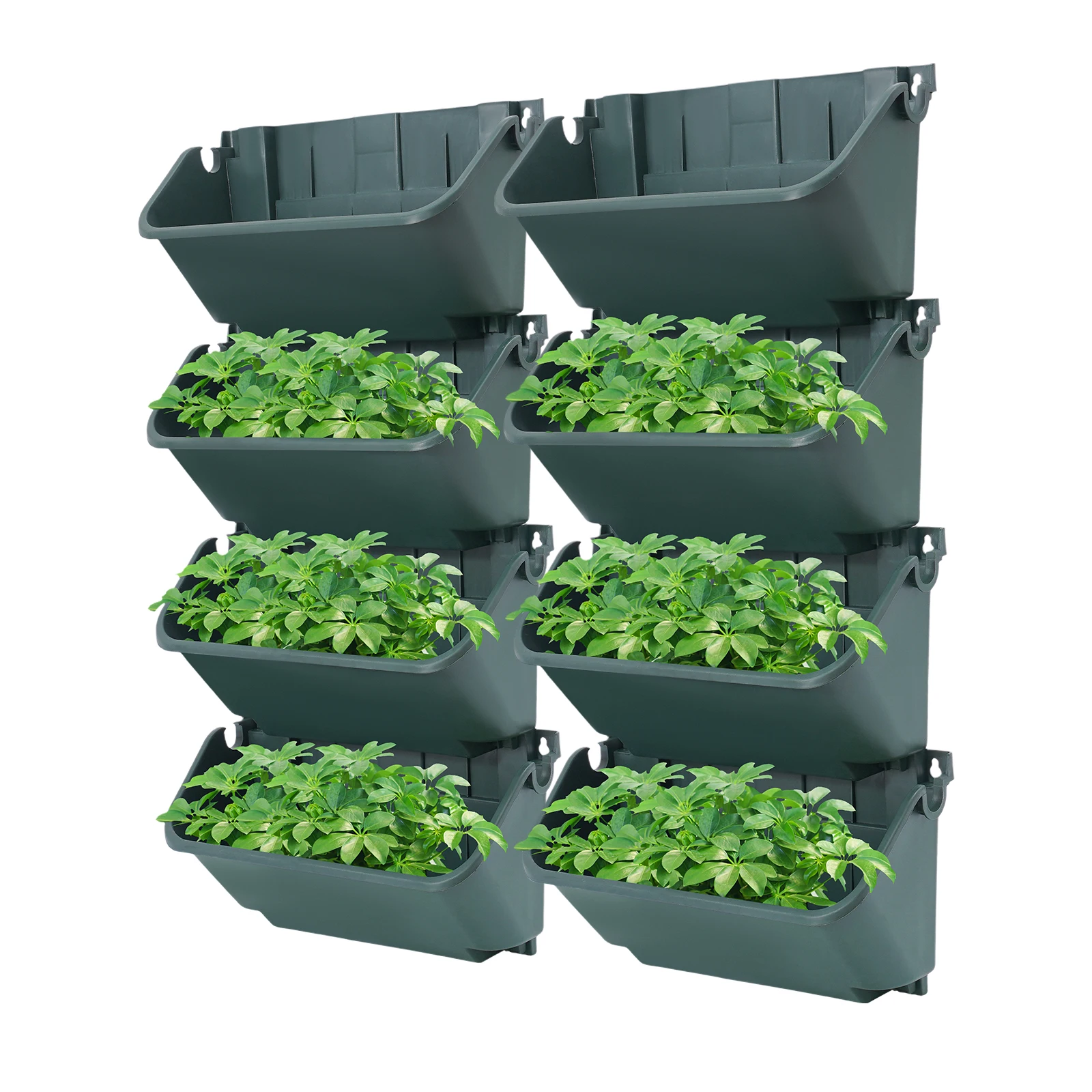 

24 шт., садовый уличный настенный цветочный горшок, контейнер, настенный подвесной вертикальный зеленый настенный ящик для посадки, украшение дома