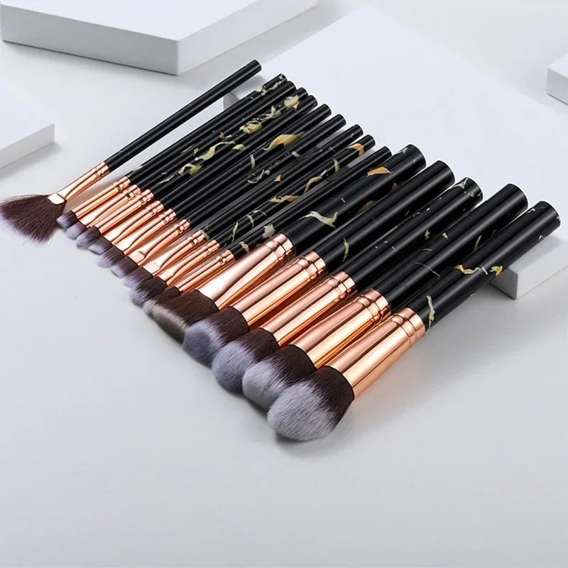 Set di pennelli per trucco da 10 pezzi, polvere cosmetica, ombretto, fondotinta, fard, miscelazione