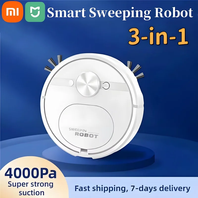 Xiaomi Smart Sweeping Robot Vacuum Cleaner 3-in-1 Charging Strong Power Sweeping Machine Wiping Floor Remove Dust Hair Pet Hair