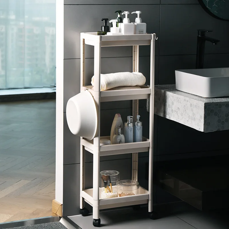 Etagere-de-rangement-multi-niveaux-en-plastique-sur-roulettes-pour-cuisine-chambre-et-salle-de-bain-–-outil-d'organisation-domestique