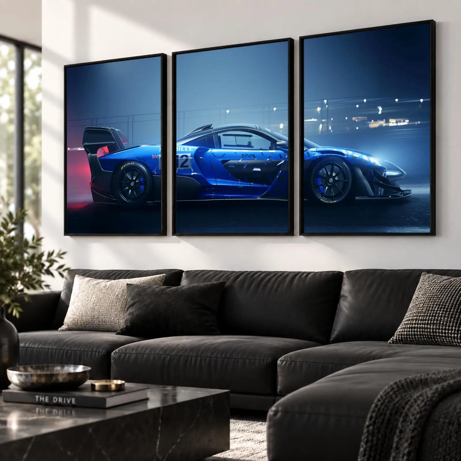 3pc S-Senna Track Icon Painting Calligraphy Canvas Poster Set Wall Art Prints for Bedroom Living Room Home Decor Gift