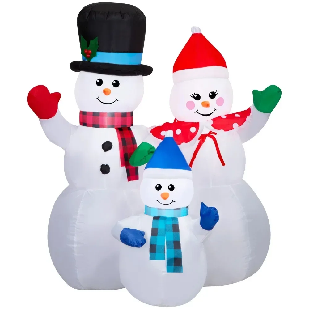 Christmas Decoration Liquidations Inflatables Christmas 4 Foot Snowman Family Scene Decorations 2024 Gift Tree Ornaments Event