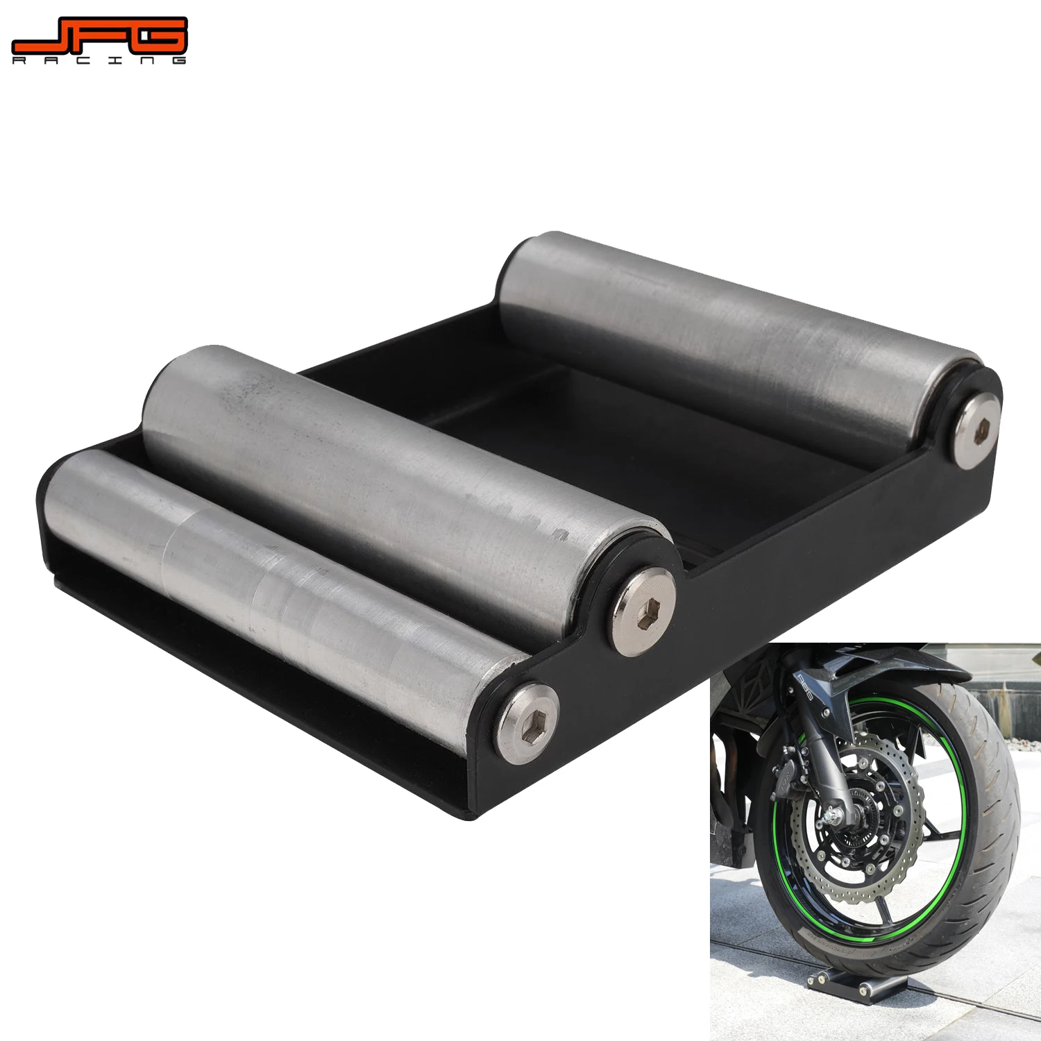 Motorcycle Universal Tire Cleaning Stand Tire Wash Bracket Portable Chain Clean Durable Roller Ramp Lift For KTM Kawasaki Suzuki