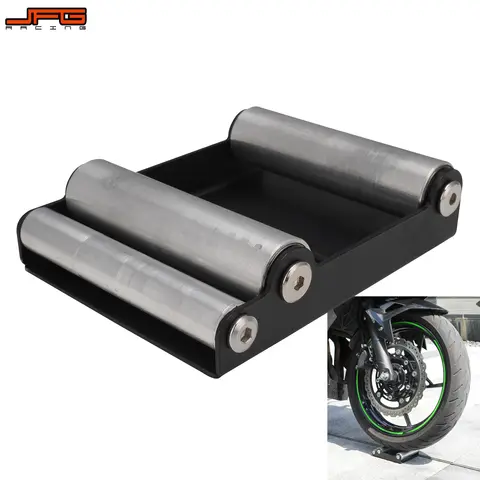 Motorcycle Tire Cleaning Stand Tire Wash Bracket Portable Chain Clean Durable Roller Ramp Lift Universal For KTM Kawasaki Suzuki