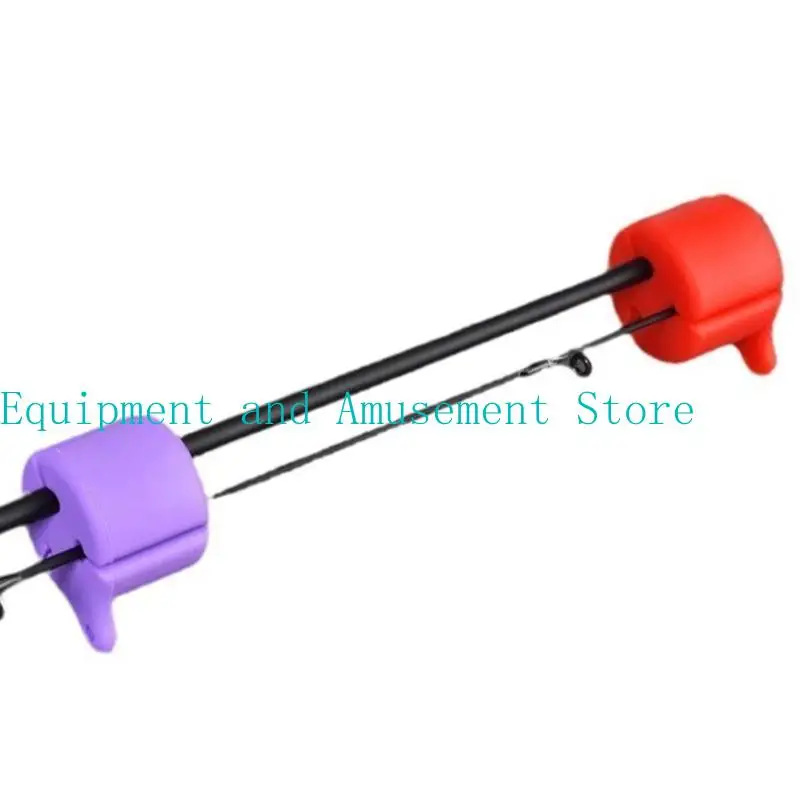 

652F 10Pcs Fishing Tackle Tie Elastics Flexible Silicone Fishing Rod Stand Fish Rod Protectors AntiCollision Fasteners