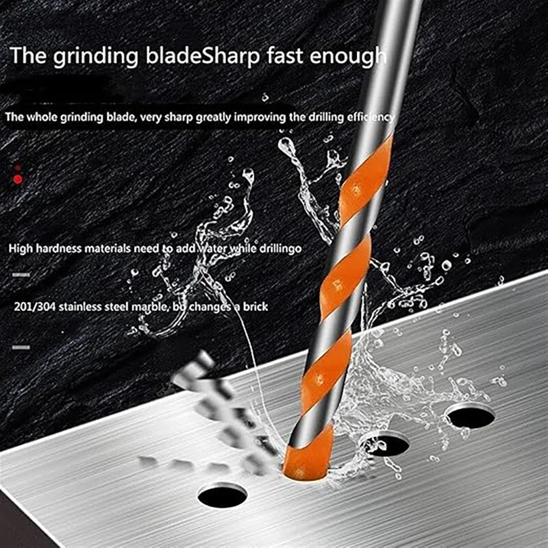 Drill Bit Super Hard Alloy Twist Overlord Drill Through Hole Glass Drill Concrete Drill Multifunctional Drill Bits image 6
