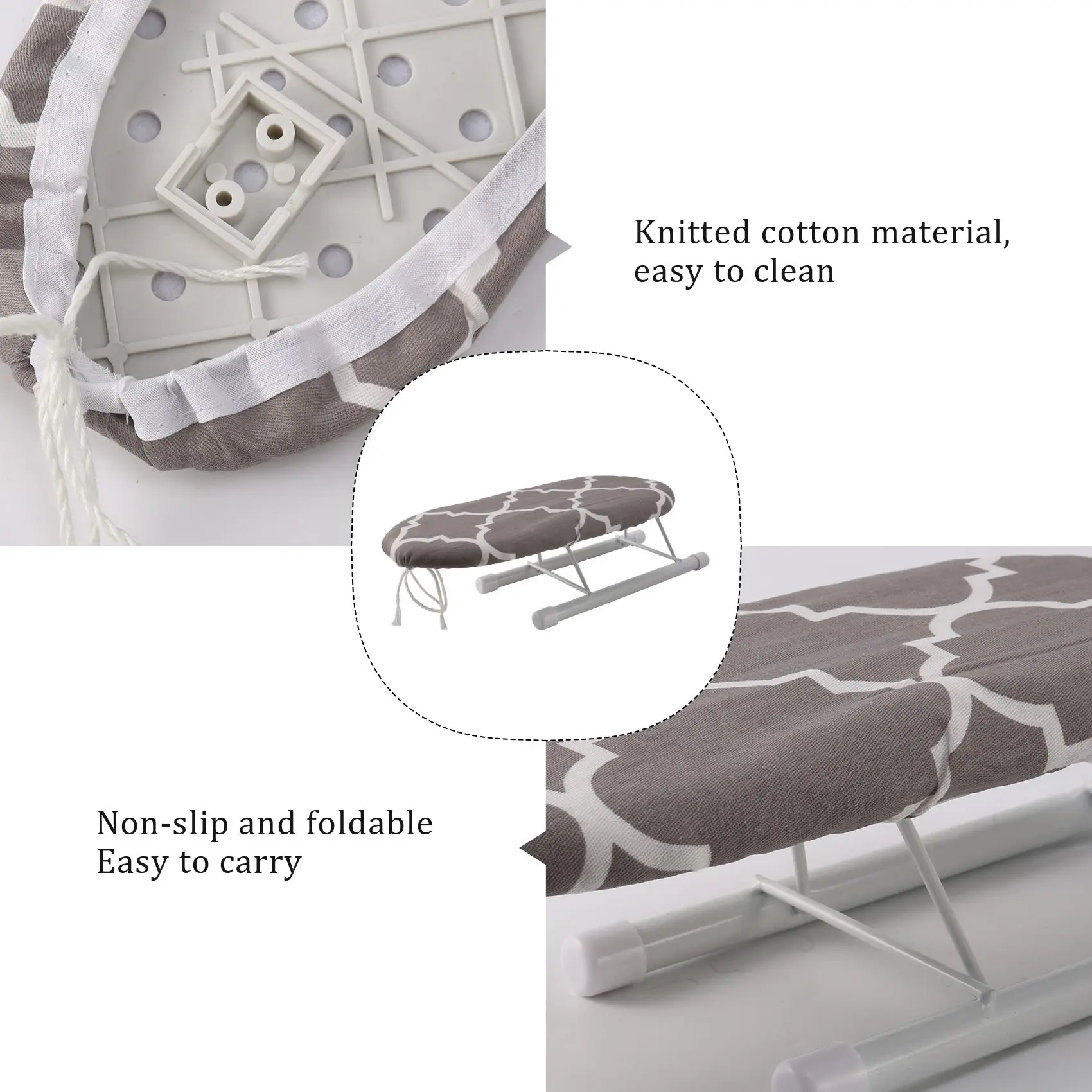 ABSF Folding Ironing Board Home Travel Cuffs Detachable Portable Sleeve Neckline Cuffs Mini Washable Protective Non-Slip