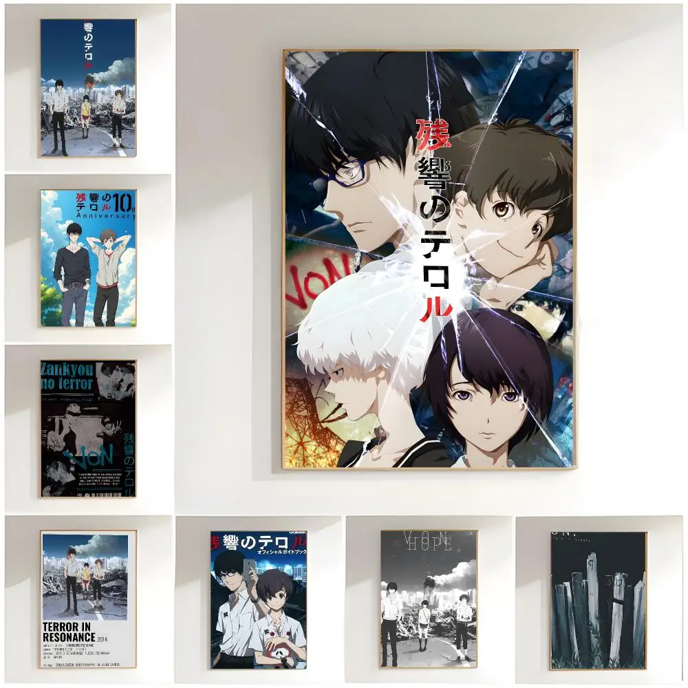anime suspense Z-Zankyou no Terror Poster Classic Wall Art  Home Decor  Peel and Stick Unframed