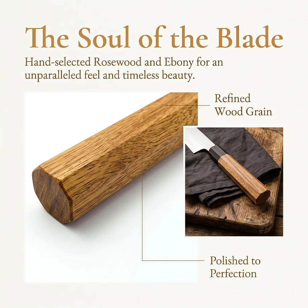 Dual Tone Solid Wood Knife Handle Blank Octagonal Polished Wooden Grip Blank for Camping Hunting Knife Build