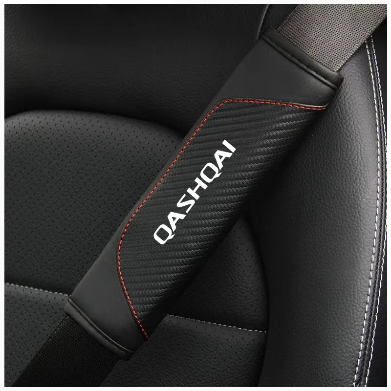 2PC Car Seat Belt Cover Shoulder Protector Cushion Pad Accessories For Nissan Qashqai Nismo Juke J10 J11 X-Trail T32 T31 Kicks view 6