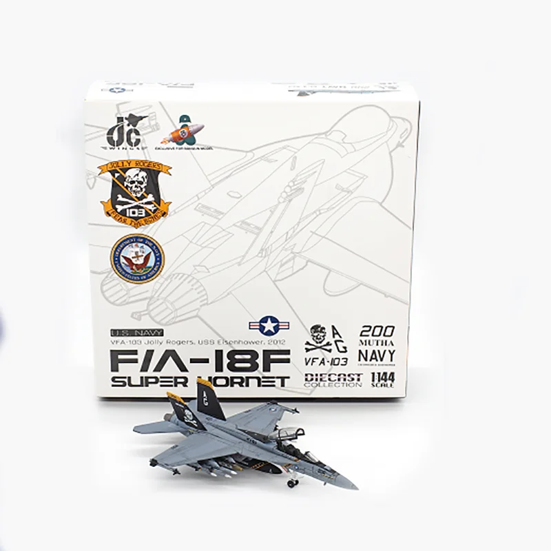 1/144 Scale F-18F F18 F-18 Super Hornet VFA-103 Pirate Flag Squadron model alloy Model Commemorative Collection