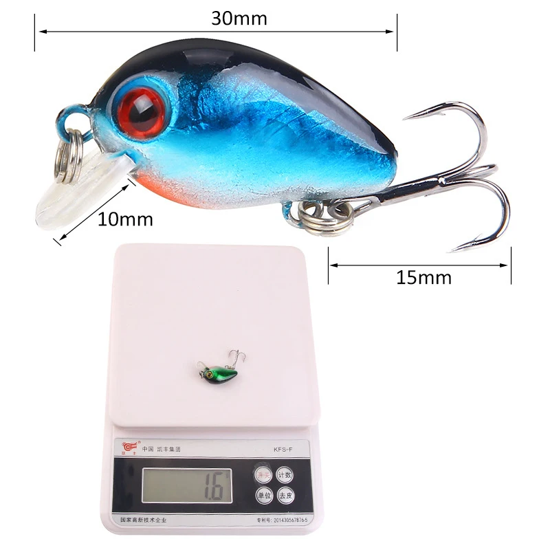 10Lightweight Rocker Fatboy Lure3cm1.6gUniversal freshwater and saltwater artificial bait for bass and catfish, hard lure