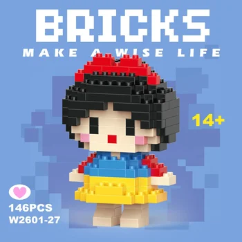 Disney 108 style Stitch LinaBell Hello Kitty Building Blocks Princess Cartoon Figrues Bricks Children's Assembly Toys Model Gift 17
