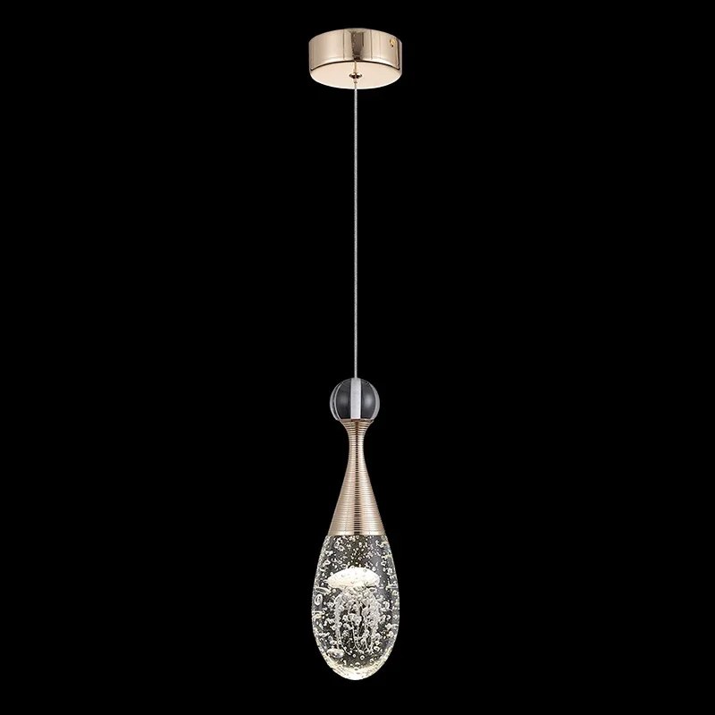 KERWIN Modern Pendant Lamp Originality Handmade Jellyfish Crystal LED Chandelier Lighting for Bedroom Dining Room