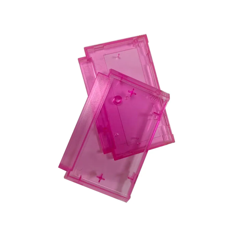 Cartucho de juego piezas versión japonesa, carcasa de plástico de repuesto para tarjeta de juego de 8 bits konami para FC, color rojo transparente, 10 Uds.