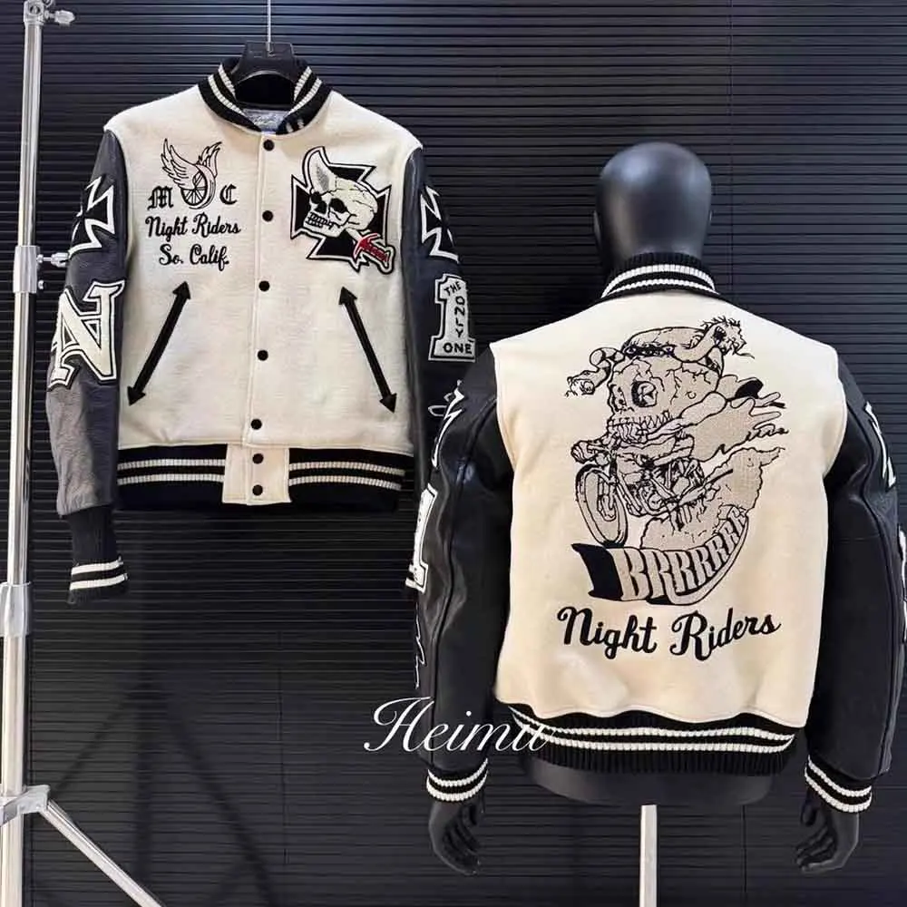 

Winter New Men's Y2K Long-Sleeve Baseball Jacket American Retro Fashion Trend Street Hip Hop Loose Casual Niche Men's Top