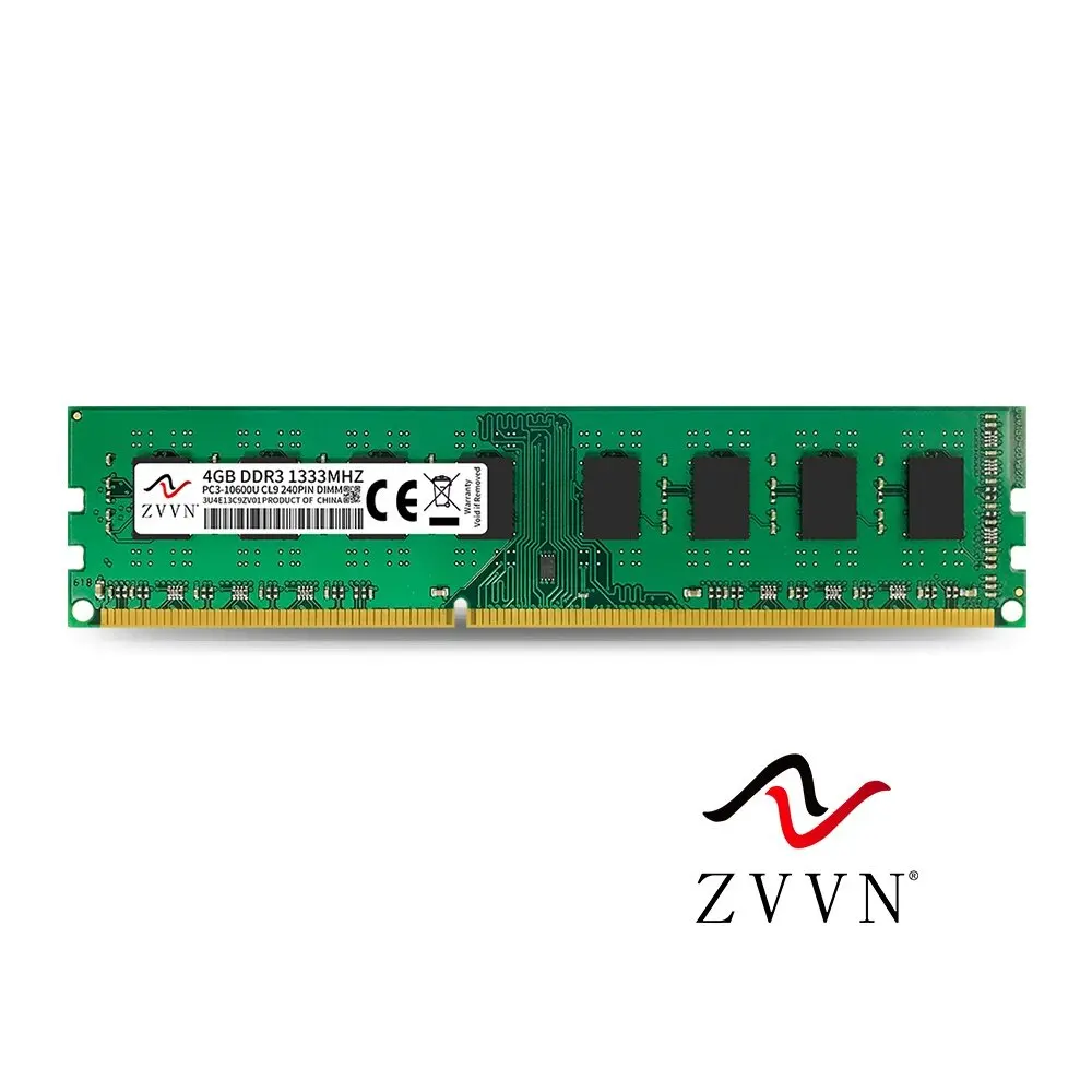 

ZVVN 4GB DDR3 1333 (PC3 10600) 1.5V CL9 DIMM PC RAM Desktop Computer Memory Model 3U4E13C9ZV01