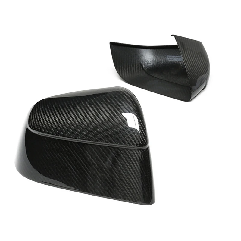 Add on Style Real Dry Carbon Fiber Rearview Side Door Mirror Cover for Tesla Model Y Juniper 2025-ON Mirror Caps Protector