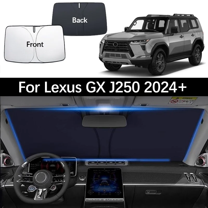 

Для Lexus GX J250 автомобильный передний солнцезащитный козырек, уличный анти-УФ-защитный козырек для лобового стекла, защитные блоки, УФ-отражающий чехол, автоаксессуары