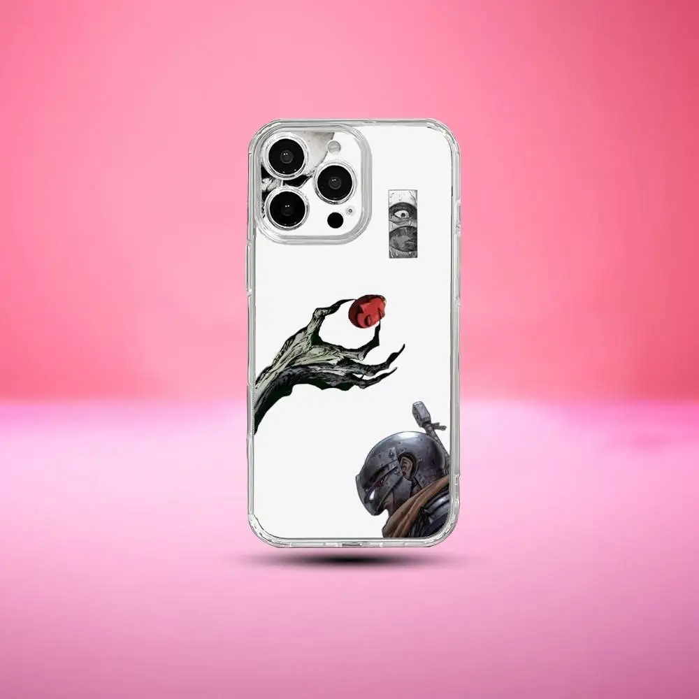 JAPAN ANIME B-Berserk G-Guts  Phone Case For iPhone17,16,15,14,13,12,11 Plus,Pro Max,Soft Silicone Transparent Cover