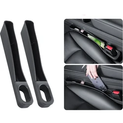 2PCS Seat Gap Storage Box for Tesla Model 3/Y Seat Gap Filler Organizer Crevice Organizer Filler Pocket for Wallet Keys Card