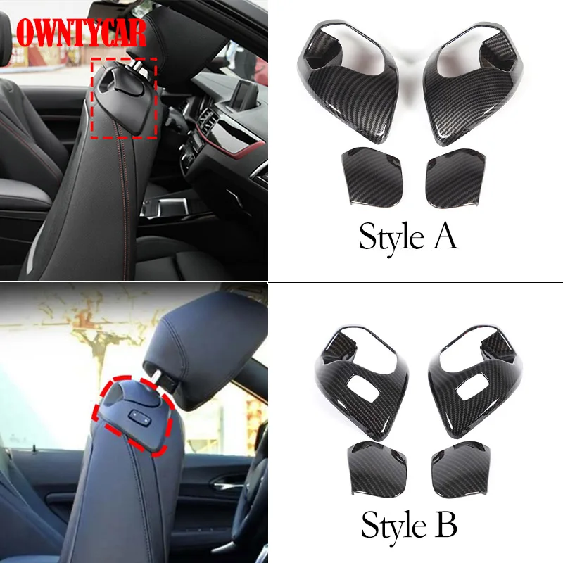 For BMW 2 Series F22 F23 2014-2019 2 Door Version ABS carbon fiber car front seat flip switch cover decorative accessories
