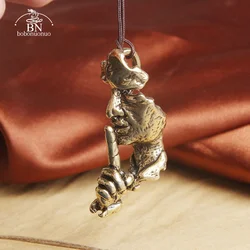 Nordic Simple Abstract Sculpture Figurines Ornament Silence Is Gold Car Hangings Decoration Accessories Modern Art Keychain Gift