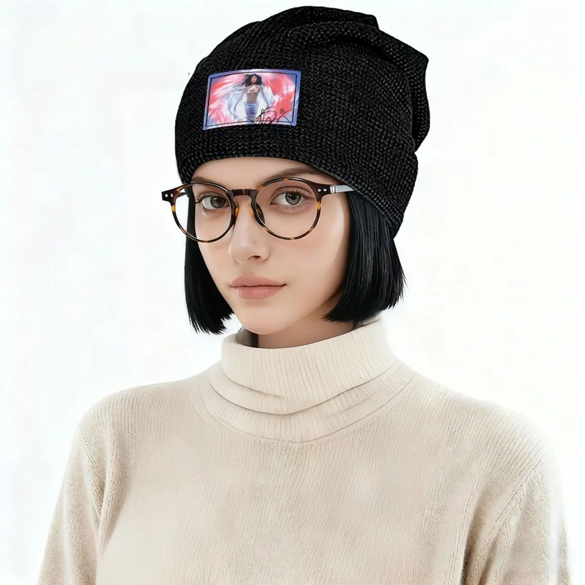 Katy Perry Autograph Warm Fleece-Lined Cap Fashion Bonnet Hat Autumn Winter Outdoor Beanies Hats for Unisex Adult