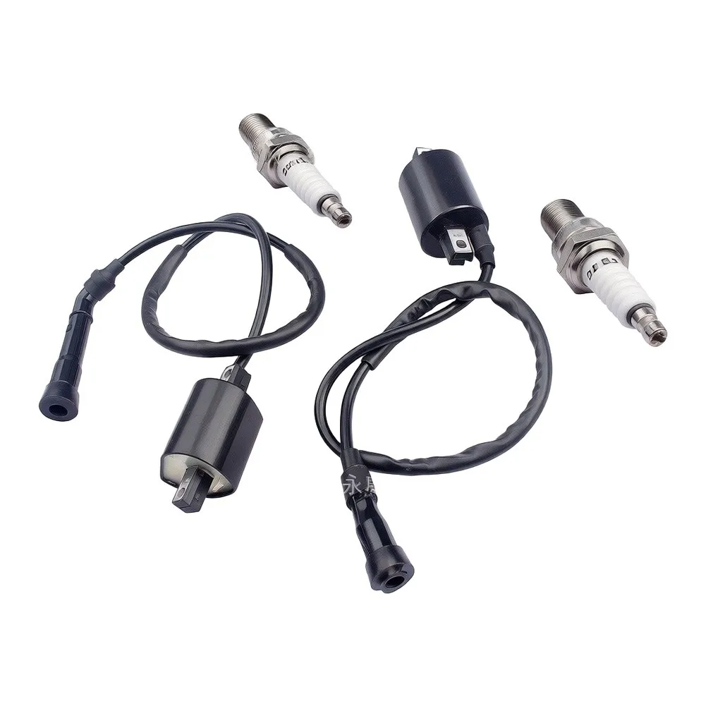 2PCS Ignition Coil And Spark Set For V 650 XVS650 1998-2003 Engine Ignition System Replacement Parts