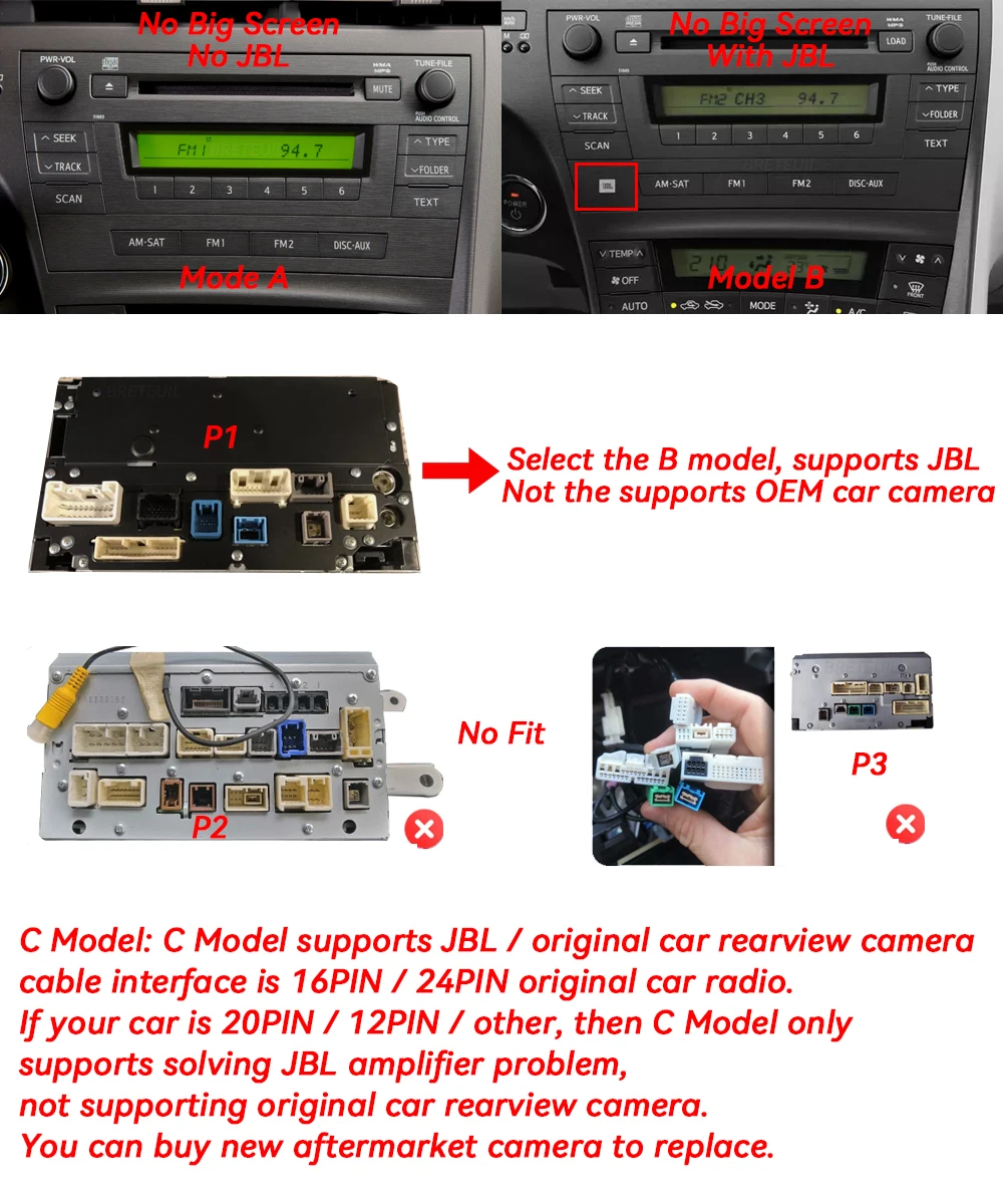 For Toyota Prius XW30 2009-2015 Android Car Radio Multimedia Player GPS Navigation Carplay Screen Auto Stereo Intelligent System