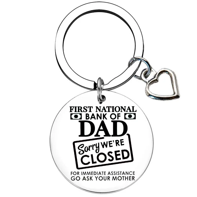 Dad Gifts Keychain Chritmas Father's Day Gift Key Chains for Daddy