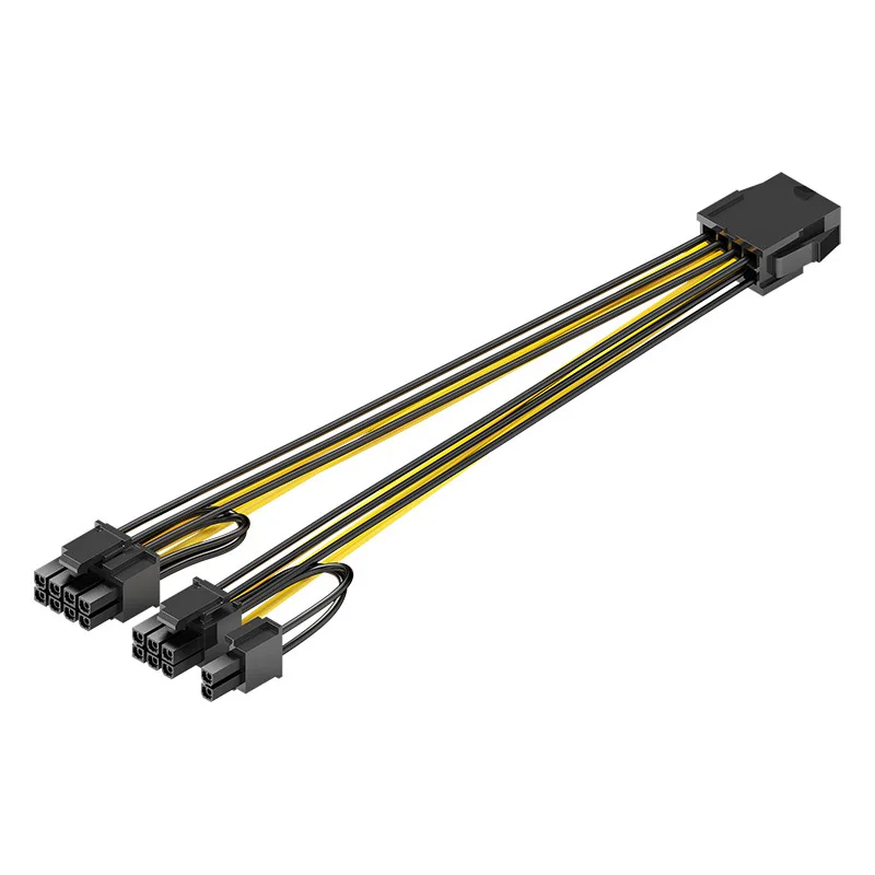 8Pin إلى Dual 8(6 + 2) دبوس بطاقة الفيديو سلك الطاقة Y شكل موليكس PCI اكسبرس كابل تحويل الطاقة بطاقة الرسومات كابل الطاقة