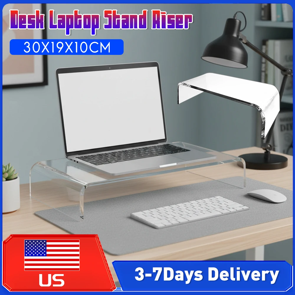 

Acrylic Monitor Stands Clear Riser Desk Stand Ergonomic for Laptop PC Multimedia Monitor Space-Saving Home Office Supplies 2026
