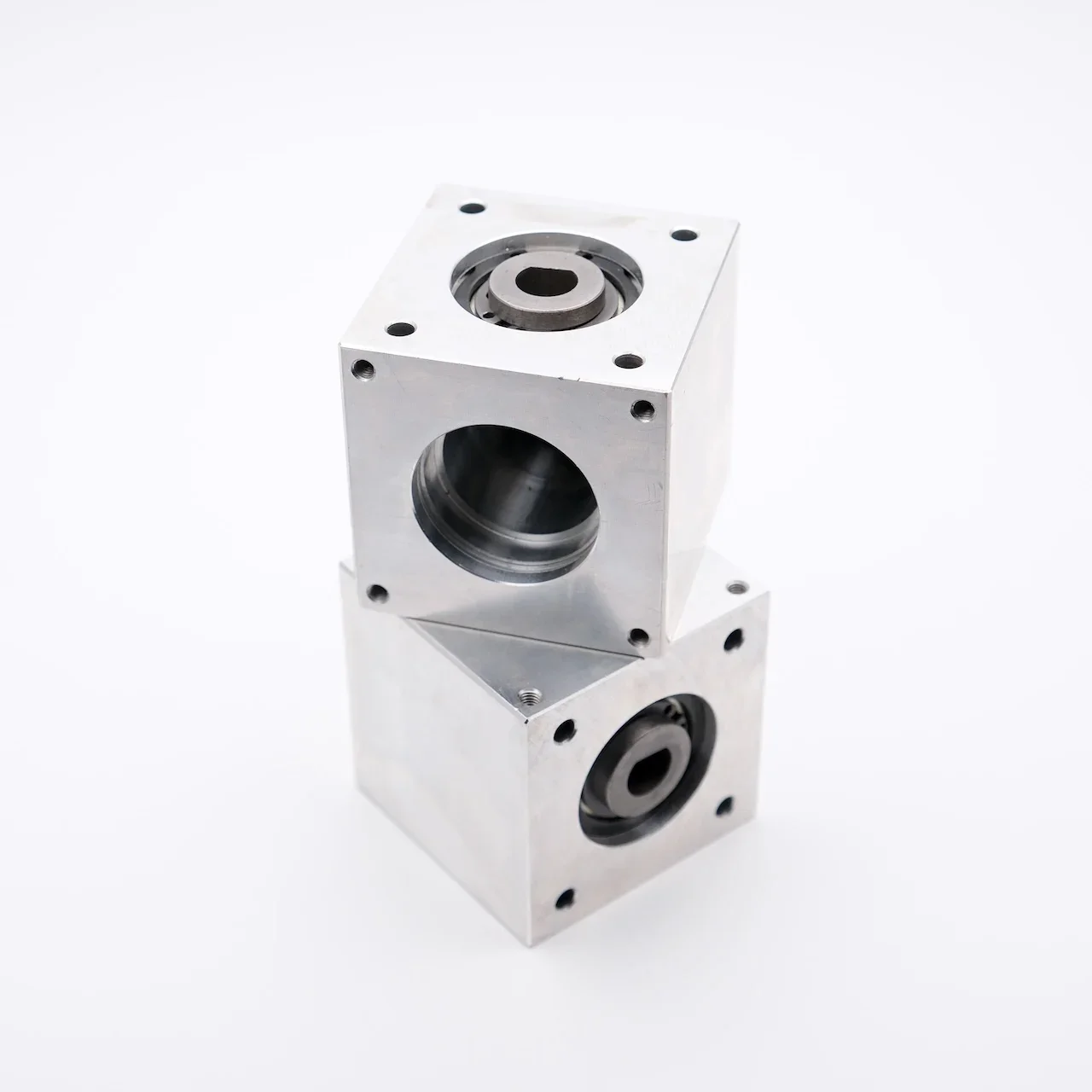 Small Bevel Gear Angle Reducer Gearbox 1:1 Right Angle Drive Reversing Gearbox Shaft Keyway/Hexagonal Hole 42*42MM Alloy Box view 6
