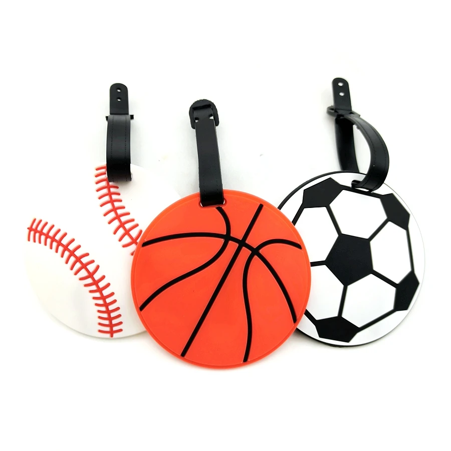قطعة واحدة/3 قطع من علامات الأمتعة لعشاق كرة السلة والبيسبول وكرة القدم، ملحقات حقيبة السفر