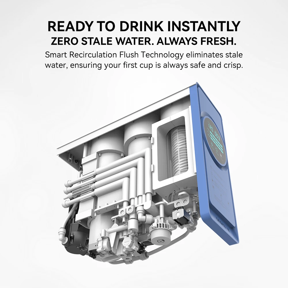 OEM/ODM 1000GPD RO System 7-Stage Tankless Reverse Osmosis Water Purifier TDS Mon itor Smart Touch For Restaurant Commercial Use
