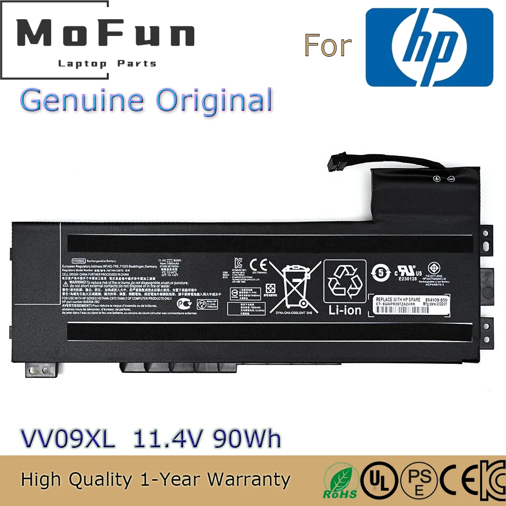 

Brand New Original VV09XL 11.4V 90Wh Laptop Battery for HP ZBook 15 G4 17 G3 808398-2B1 808452-005 HSTNN-C87